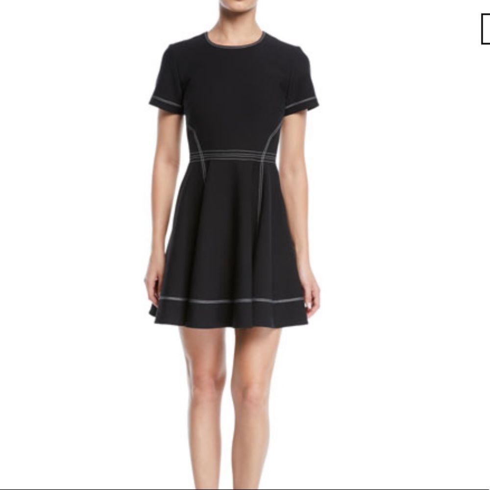 cinq a sept Bryce Short-Sleeve Fit-and-Flare Mini Dress size 2